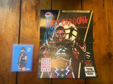 Major Bendie Figure Matt Cardona Indy God Card & Signed Autograph 8x10