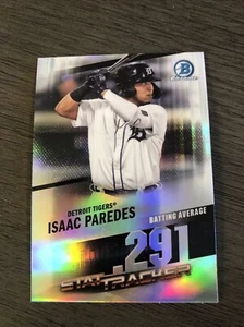 2020 Bowman Chrome-Stat Tracker-Isaac Paredes #ST21-Mint - Picture 1 of 2