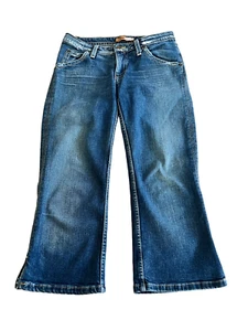 Arden B. Jeans donna taglia 6 cropped effetto invecchiato lavaggio scuro blu - Foto 1 di 6