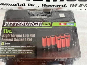 1/2 in Drive Lug Nut High Torque Torq Tool Set Impact Socket With Extension Bar - Picture 1 of 2