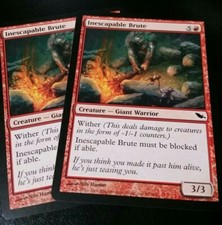Magic the Gathering: Inescapable Brute Card - 2x