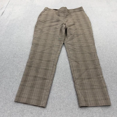 Hilary Radley Pants Womens Large Plaid  Pull On Flat Front Mid Rise Comfort READ - Image 1 of 4