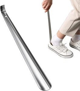 Shoe Horn Long Handle for Seniors, 16.5 Long Metal, Travel Stainless Steel - Picture 1 of 8