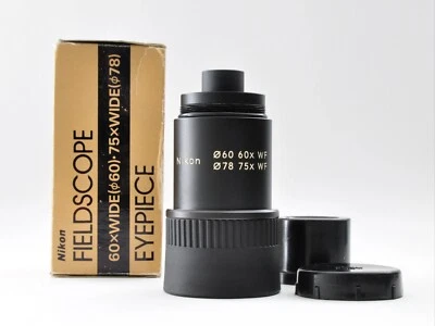 Nikon Fieldscope Eyepiece D=60 60x WIDE D=78 75x WIDE Near Mint w/Box From Japan - Image 1 of 4