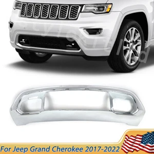 Chrome Front Bumper Lower Grill Cover Fits 2017-2022 Jeep Grand Cherokee - Foto 1 di 10