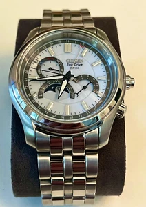 DISPLAY MODEL CITIZEN ECO DRIVE MOON PHASE CALIBRE 8651 CLASSIC WATCH AP1020-57A - Picture 1 of 5