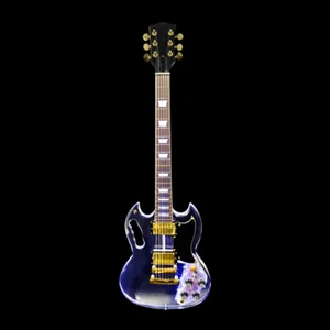 Blue LED Crystal Electric Guitar Rosewood Fretboard Maple Acrylic Guitar Body - Bild 1 von 20