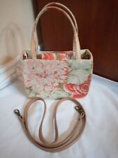 Fossil Purse Floral And Heaved Straw. With Long Strap