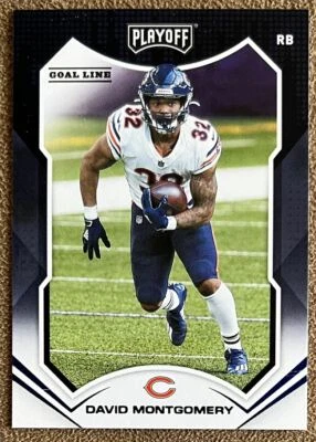 2021 Panini Playoff Goal Line David Montgomery Chicago Bears #128 Parallel - Image 1 of 2