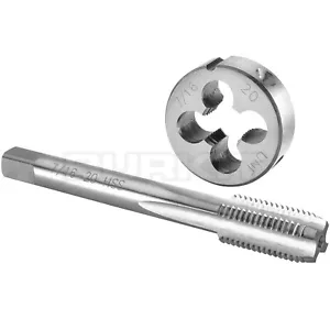 Juego de grifo y troquel 7/16"-20 UNF mano derecha, grifo de hilo 7/16 x 20 UNF y troquel redondo - Imagen 1 de 5