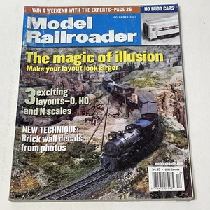 Model Railroader Magazine 12/2001 Budd Cars Troop Sleepers Gondola Telegraph HO - Picture 1 of 6
