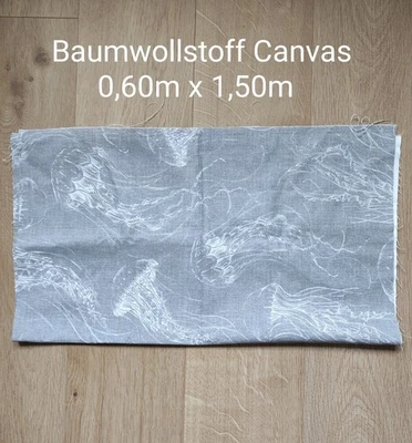 Canvas Baumwollstoff Quallen 0,60m - Bild 1 von 2