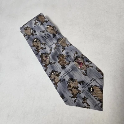 Taz Tasmanian Devil Men's Tie Tag Attached 100% Silk Warner Brothers - Image 1 of 3