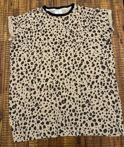 Champion Womens Size XXL Brown Cheetah Print Pullover T-Shirt Short Sleeve - Picture 1 of 12