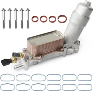 Carcasa de filtro de enfriador de aceite de motor de acero inoxidable 926-959 926-876 3,6 L para 2017-2 - Imagen 1 de 8