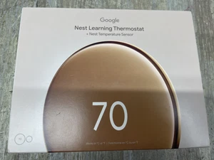New Google Nest Learning Thermostat 4th Gen+ Sensor BRAND NEW SEALED - Picture 1 of 7