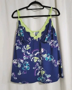 Cacique 22/24 Negligee geblümt blau 2010er Sommer Frühling Boho - Bild 1 von 5