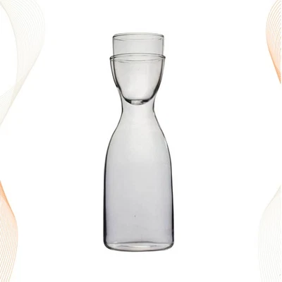  1 Set Creative Practical Glass Teapot Drink Milk Pot and Cup Set Heat Resistant - Image 1 of 4