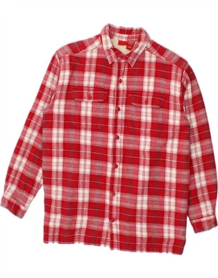 MOSSIMO женщин Lumberjack фланелевая рубашка Великобритании 18 XL красный чек хлопок BA02 - Изображение 1 из 4