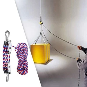 Block and Tackle Pulley System Pulley 270 Degree Rotating Rope Hoist for - Picture 1 of 5