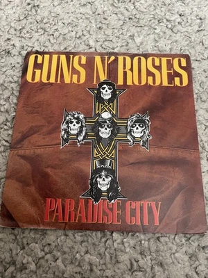 Guns N’ Roses - Paradise City 7” Black Vinyl Single Geffen Records 1989 VG+  - Image 1 of 4