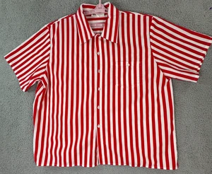 Camisa Para Hombres 2XL Rayas Rojas Navidad Santa Hawaiana Tropical Manga Corta - Imagen 1 de 11