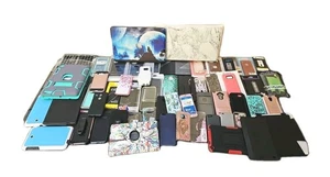 Bulk Lot 57 Mixed Old Cell Phone Tablet & Laptop Cases Samsung iPhone Cellular - Picture 1 of 1