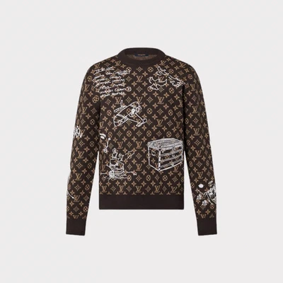 Louis Vuitton Monogram Embroidered Wool Sweater Size XL - Image 1 of 4