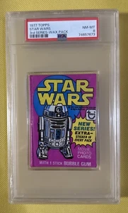 Vintage 1977 Topps Star Wars 3rd Series Sealed Unopened Wax Pack PSA 8 RARE M60 - Picture 1 of 2