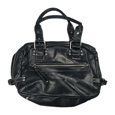 Perlina NY Bolso de Hombro Hobo Cuero Negro Cartera Bolso de Mano Hebilla Correa Ajustable Foto 1 de 4