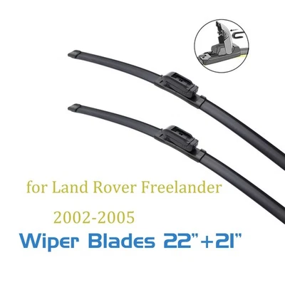 2,Lâminas de limpador de para-brisa 22 21 para Land Rover Freelander 2002-2005 J-hook - Imagem 1 de 4