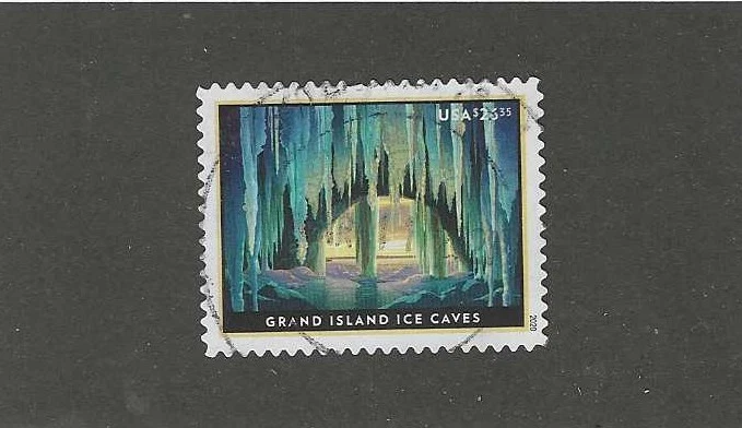 US Sc# 5430 $26.35 GRAND ISLAND ICE CAVES EXPRESS MAIL USED STAMP OFF PAPER SOUN - Image 1 of 1
