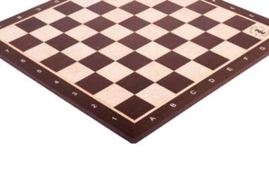 African Palisander & Maple Wooden Chess Board - 2.0" With Notation & Logo - Picture 1 of 2