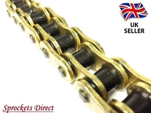 New Heavy Duty X Ring Gold Chain 525 x 122 Road Race Motocross Enduro - Picture 1 of 3