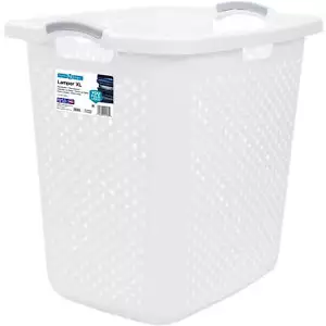 Bushel XL Lamper Plastic Laundry Basket, White, Adult / Tween - Picture 1 of 5