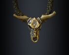 Paracord Lanyard Beads Bronze Bead Knife Lanyard Bead Charms - Bull Skull