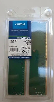 Crucial 16GB Kit (8GBx2) DDR4 memory module 2 x 8 GB 2400 MHz - Image 1 of 3