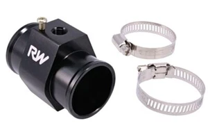 Raceworks 38mm Radiator Hose Coolant Temp Sensor Adapter 1/8" NPT - Black - Picture 1 of 1