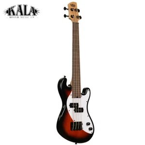 Kala Solid Body 4-String Fretless U-BASS Tobacco With Gig Bag UBASS-SB-TB-FL - Picture 1 of 4