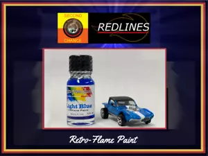 Vernice all'uretano retrò fiamma ""Blu chiaro"" per Hot Wheels RL Resto SCR-PT0003 - Foto 1 di 2