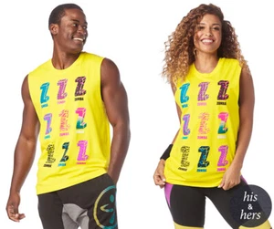 Zumba - I Want My Zumba Muscle Tank Top - Unisex - Yellow ~ XS/S, M/L, XXL - Picture 1 of 2