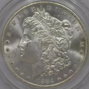 1884 CC Morgan Silver Dollar PCGS MS65 Nice Eye Appeal Carson City Mint UNC - Picture 1 of 4