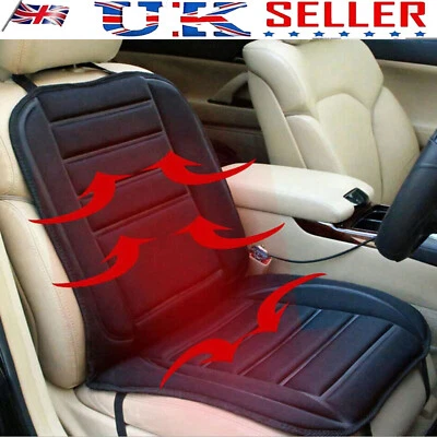 Luxury Heated Car Seat Cushion Heater Aftermarket Universal Fit 12V Warm Winter - Image 1 of 4