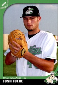 2007 Clinton Lumberkings Update Grandstand #8 Josh Lueke Taylor Mill Kentucky KY