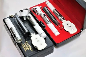 PREMIUM FIBER OPTIC Otoscope Ophthalmoscope Examination LED Diagnostic SET-White - Picture 1 of 7