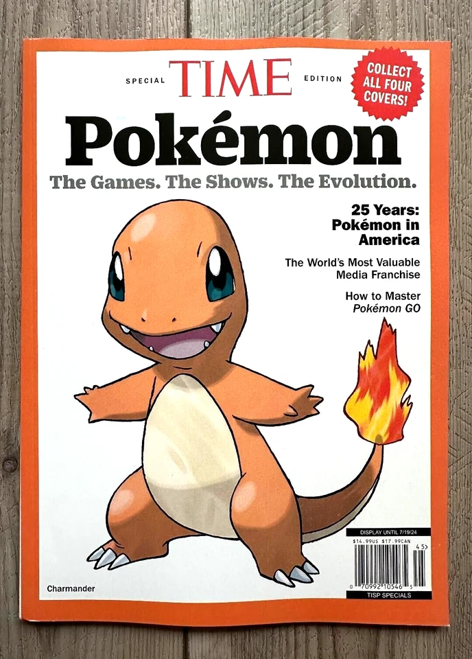 Time Magazine 2024 POKEMON Charmander Cover SPECIAL EDITION 25 Years in America - Image 1 of 1