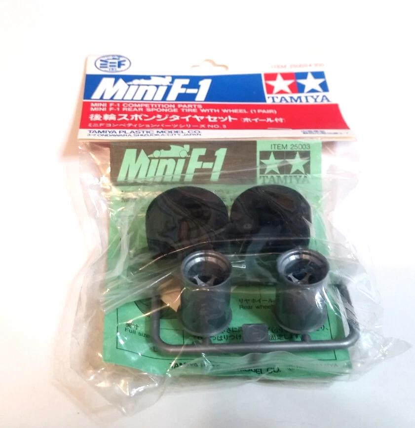 Tamiya Mini F1 Rear Sponge Tire With Wheel (1Pair) F1 Competition Parts No.3 NEW - Image 1 of 4