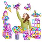 36Pcs Magnetic Building Blocks Magnetic Tiles For Girls Boys Kids Light Pink