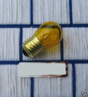7 &1/2 WATT S11 clear transparent BUG YELLOW 7.5S11 sign LIGHT BULB 7.5w medium - Image 1 of 4