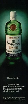 Anuncio impreso vintage Tanqueray 1982 ginebra seca especial poseer una botella vale la pena el precio Foto 1 de 2